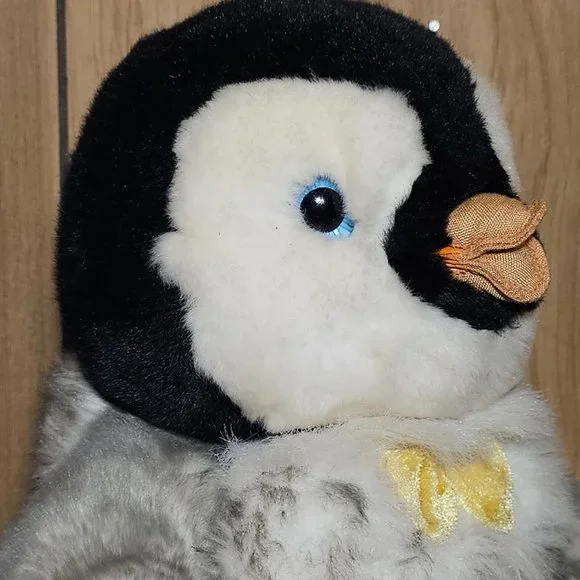 Build A Bear Workshop Penguin Happy Feet Heart Glows Bow Tie 18" (pre-loved) - Picture 2 of 9
